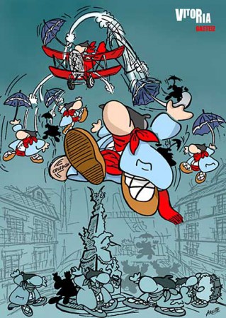 Postal de celedones. Vitoria-Gasteiz